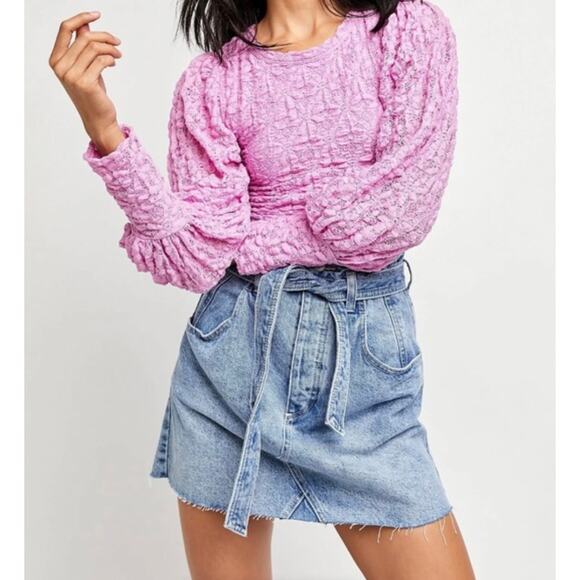 Free People East of Eden Belted Denim‎ Skirt Women’s Size 27 - Picture 1 of 6